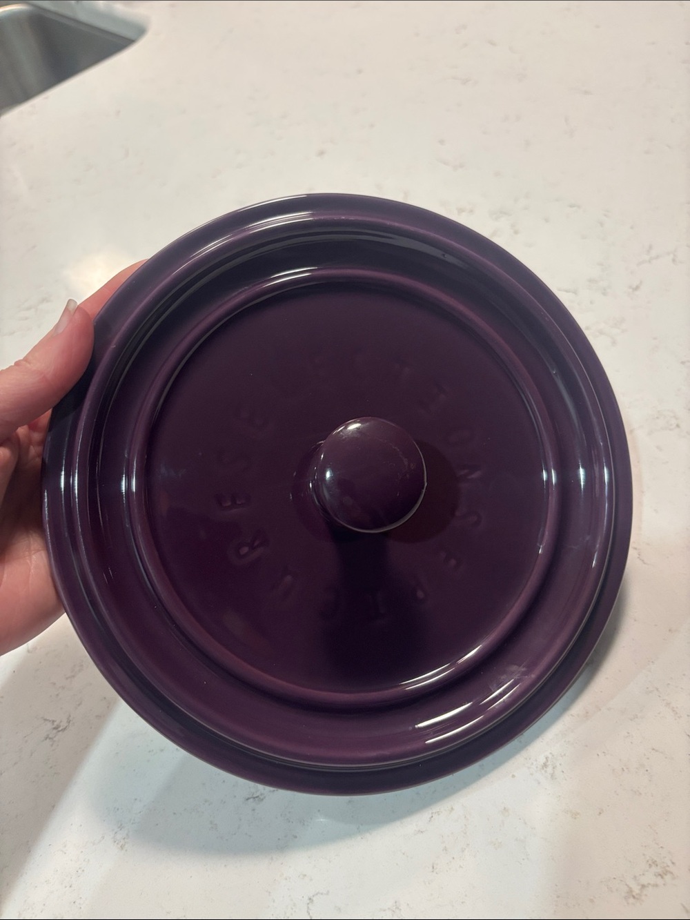 Epicure RARE: Plum Ceramic Cookware Lid — Gloss Finish 8” diameter